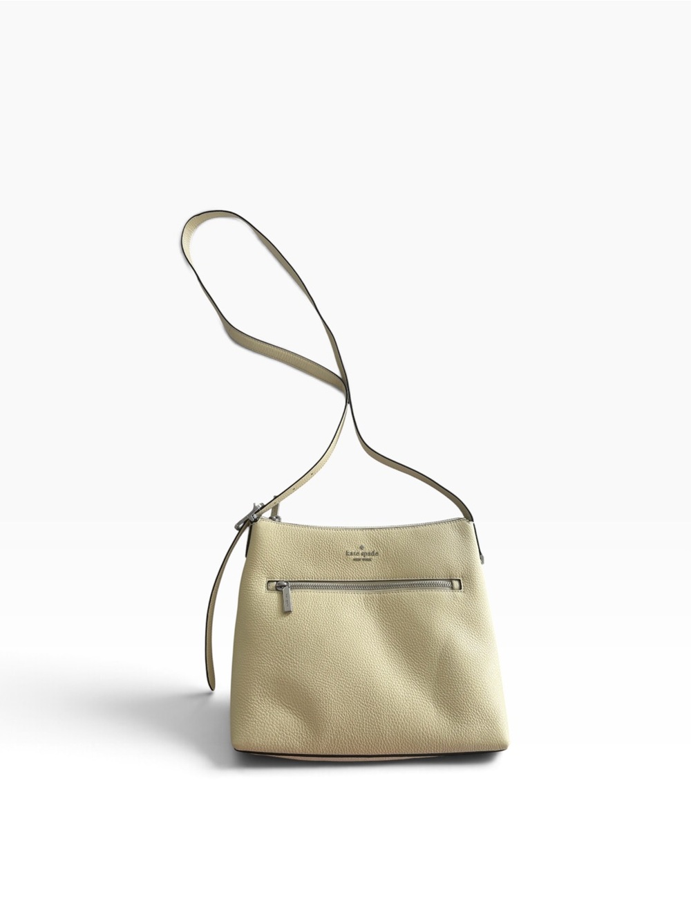 kate spade light cream pebble leather crossbody bag